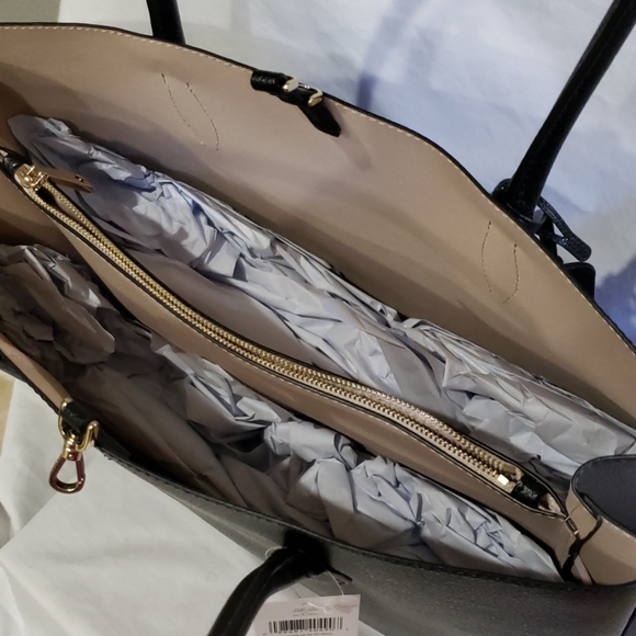 Kate Spade black Leather tote bag size Large New - Picture 7 of 9